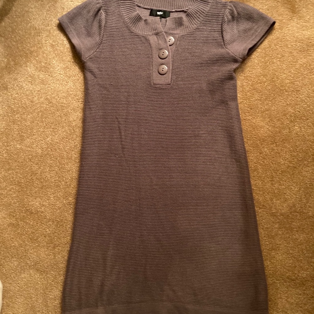 Mossimo putty sweater dress. 3 button collared top